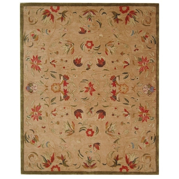 Safavieh Handmade Anatolia Oriental Beige Hand-spun Wool Rug - 9' x 12'