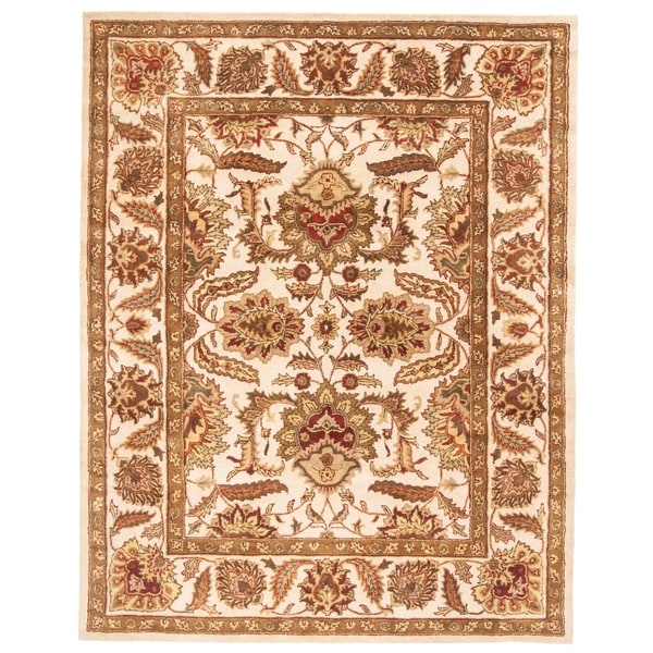 Safavieh Handmade Classic Jaipur Gold Wool Rug - 7'6" x 9'6"