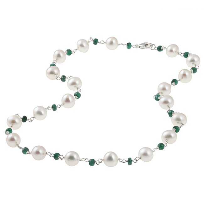 pearl and emerald necklace