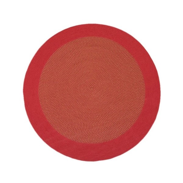 Shop Donegal Indoor/ Outdoor Barn Red Braided Rug 6' Round Free