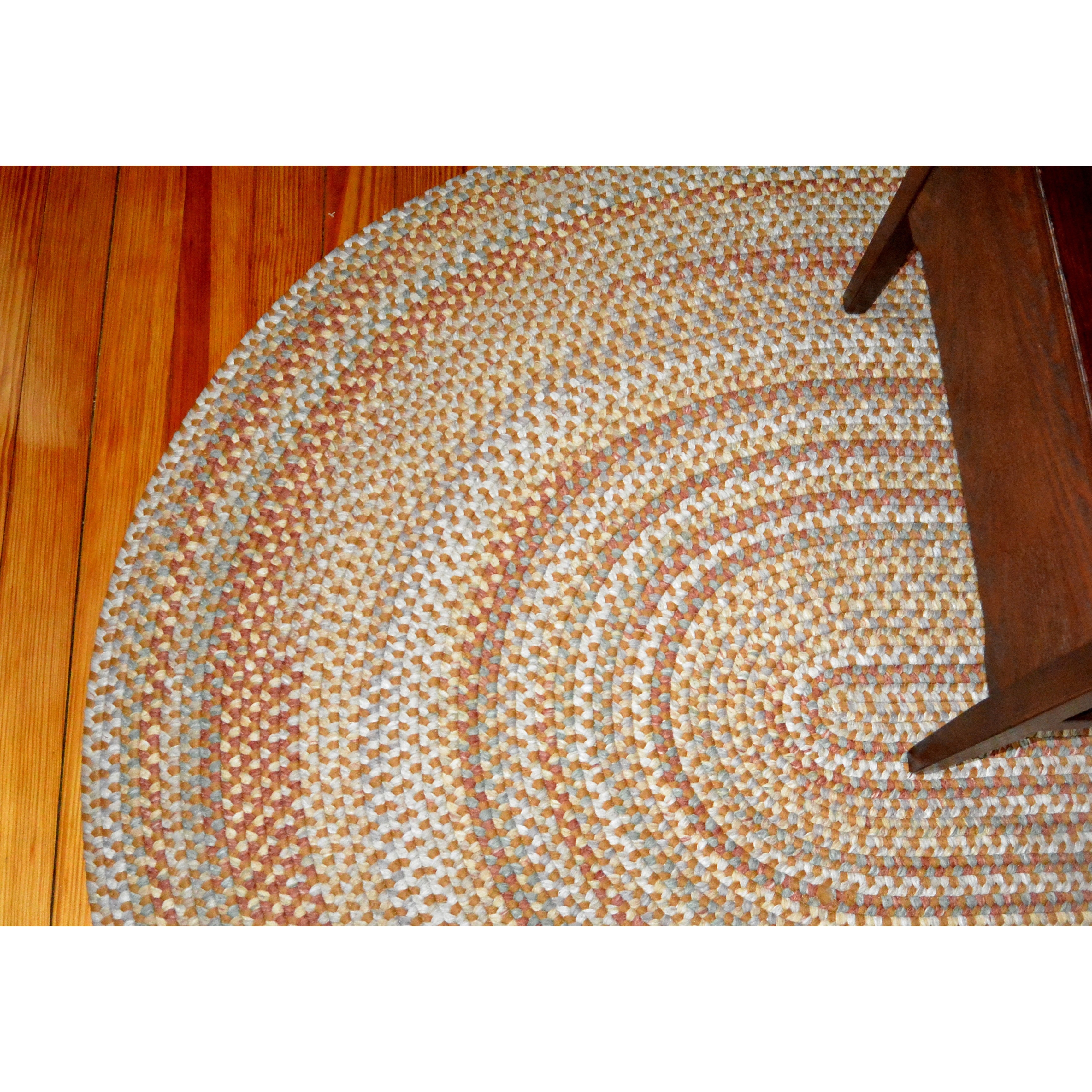 Watch Hill Camel Indoor/ Outdoor Braided Rug (5 X 8)