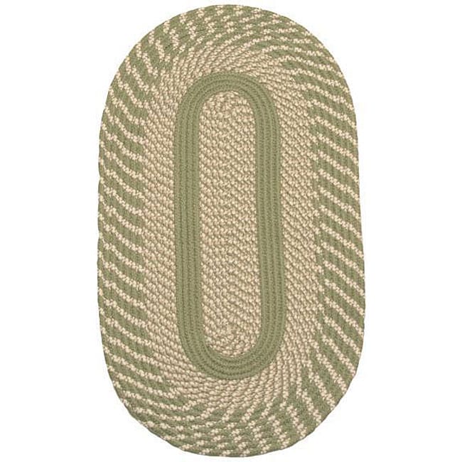 Middletown Sage Indoor/ Outdoor Braided Rug (2 X 9 Oval)