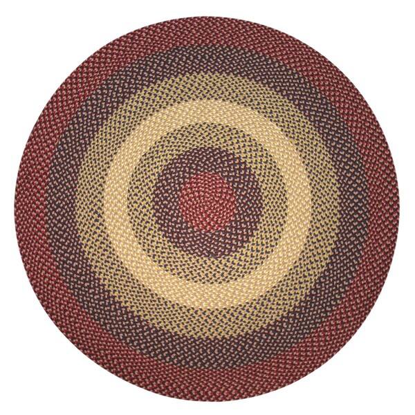 Pinehurst Cranberry Wool Braided Rug (6' Round) Bed Bath & Beyond