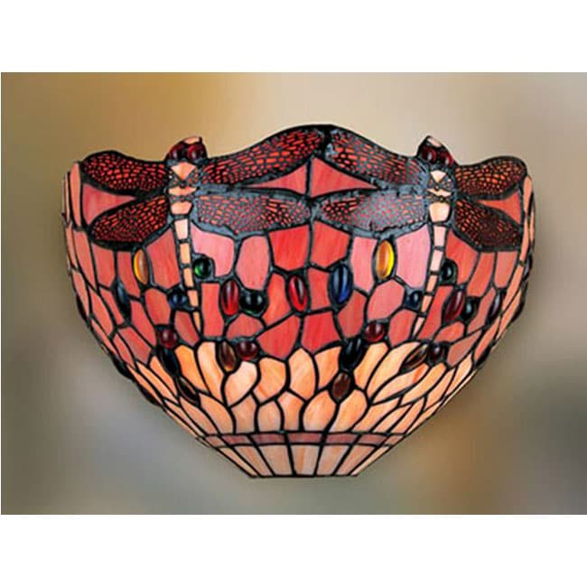 Tiffany style Dragonfly Wall Lamp