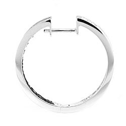 Beverly Hills Charm Silver Inside-out Sapphire Hoop Earrings - Free ...