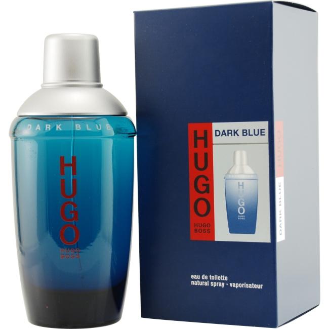 Hugo Boss Dark Blue Men's 2.5-ounce Eau de Toilette Spray - Overstock ...