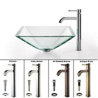 Kraus Bathroom Combo Set Copper Snake Glass Sink and Ramus Faucet - Bed Bath  & Beyond - 4512235