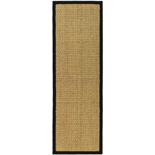 Safavieh Casual Handwoven Sisal Natural/Black Seagrass Runner (26 x