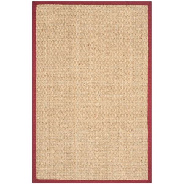 Safavieh Handwoven Sisal Natural/Olive Seagrass Bordered Rug (3 x 5)