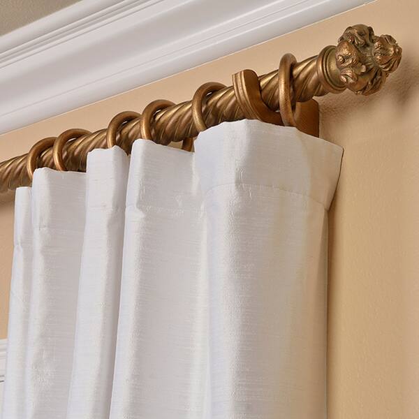 Shop Exclusive Fabrics Signature Lily White Textured Silk Curtain