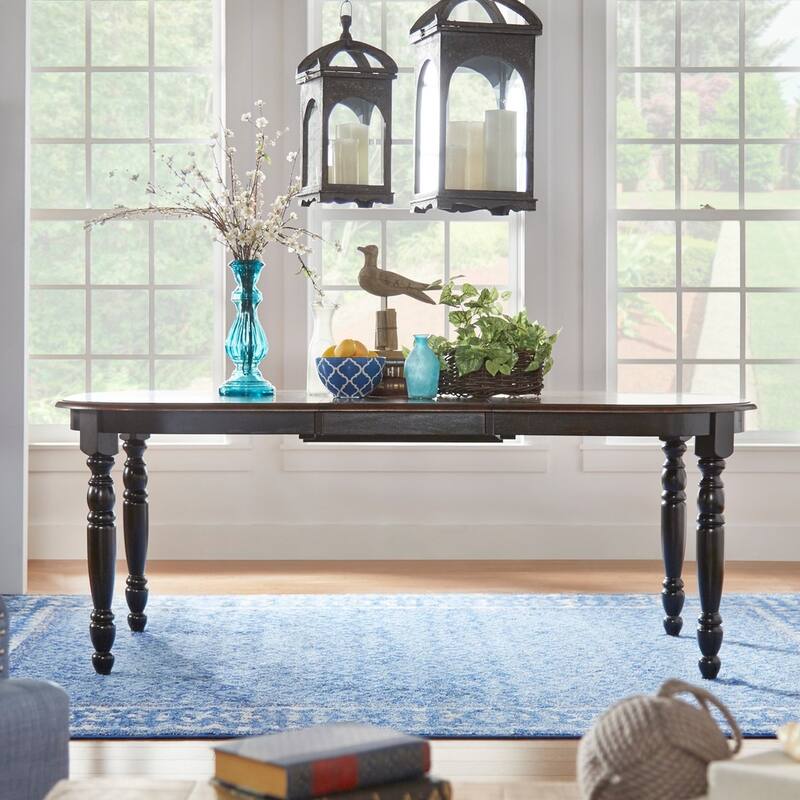 Mackenzie Country Antique Extending Scroll Back Dining Set by iNSPIRE Q Classic