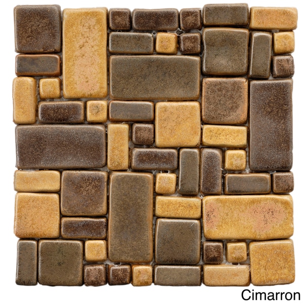 SomerTile 12x12 in Handmade London Boulevard Mosaic Tile (Pack of 5