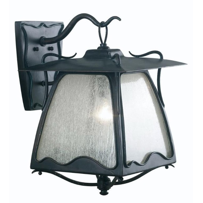 Iberia Medium Hand forged Black Iron Wall Lantern