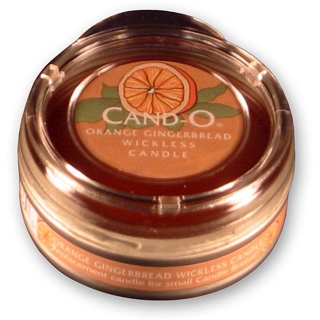 Cand-O Orange Gingerbread Small Wickless Candle
