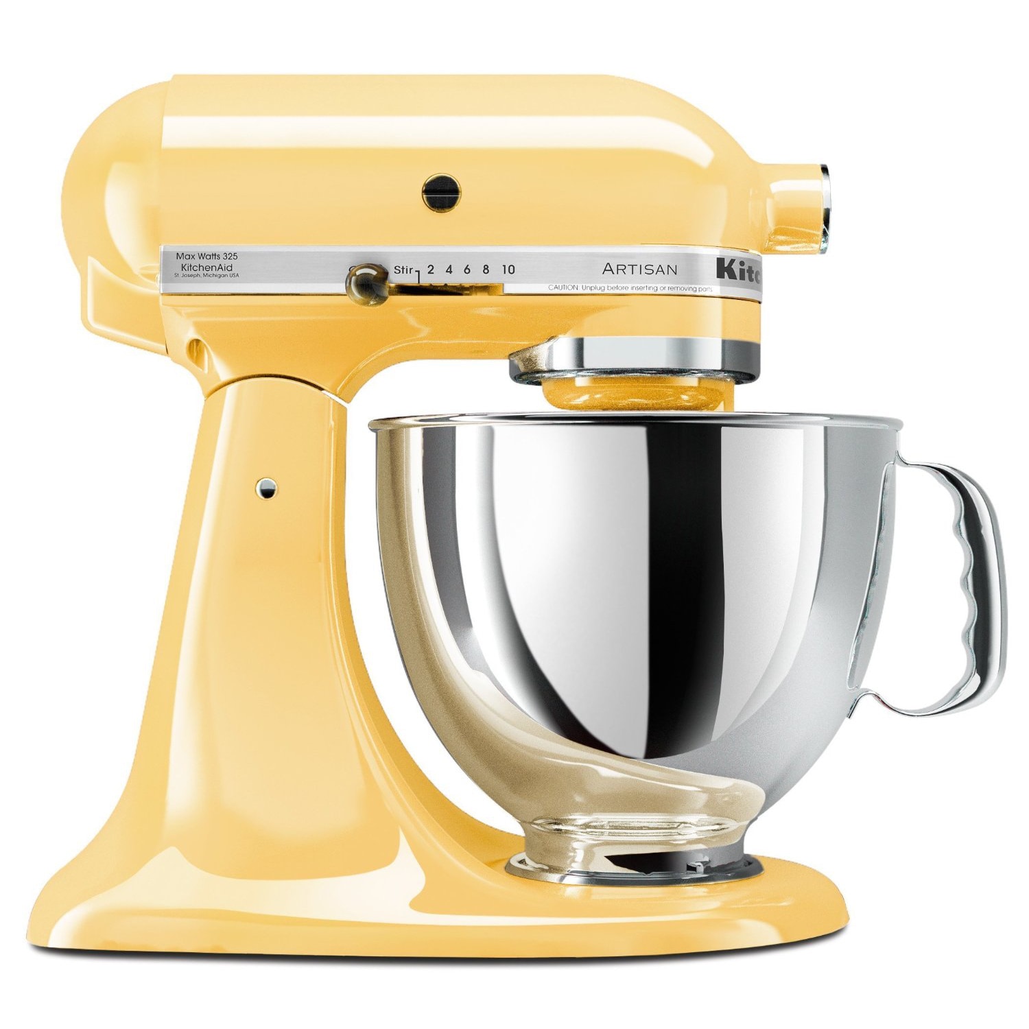 KitchenAid KSM150PSMY Artisan Series 5-Qt. Stand Mixer with Pouring Shield  - Majestic Yellow