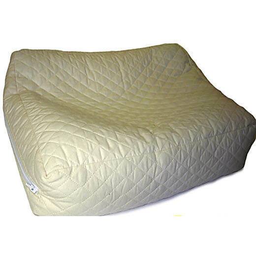 Premium Quilted Cotton/ Buckwheat Hull Standard Pillow - Natural