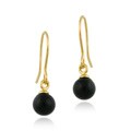 Mondevio 14k Gold Onyx Dangle Earrings