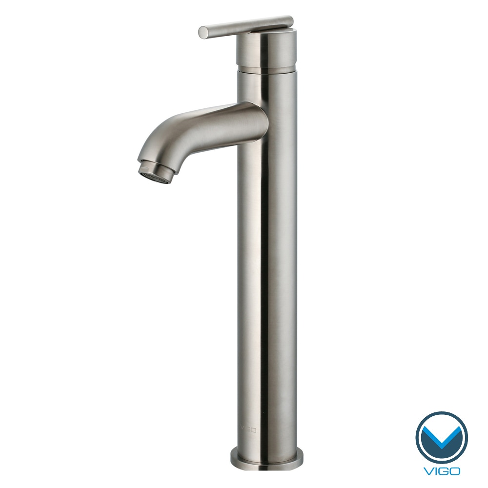 Vigo Brushed Nickel Finish Bathroom Vessel Faucet