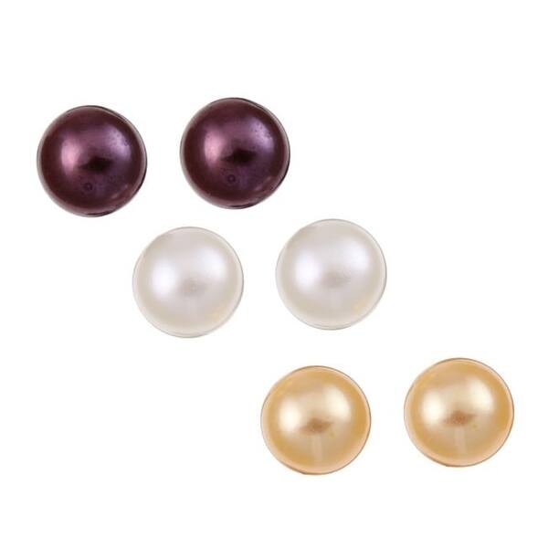 .925 Sterling Silver 4-5mm Black Round Freshwater Cultured Pearl Stud Post Earrings .925 Sterling Silver 4-5mm Black Round Freshwater Cultured Pearl Stud Post Earrings
