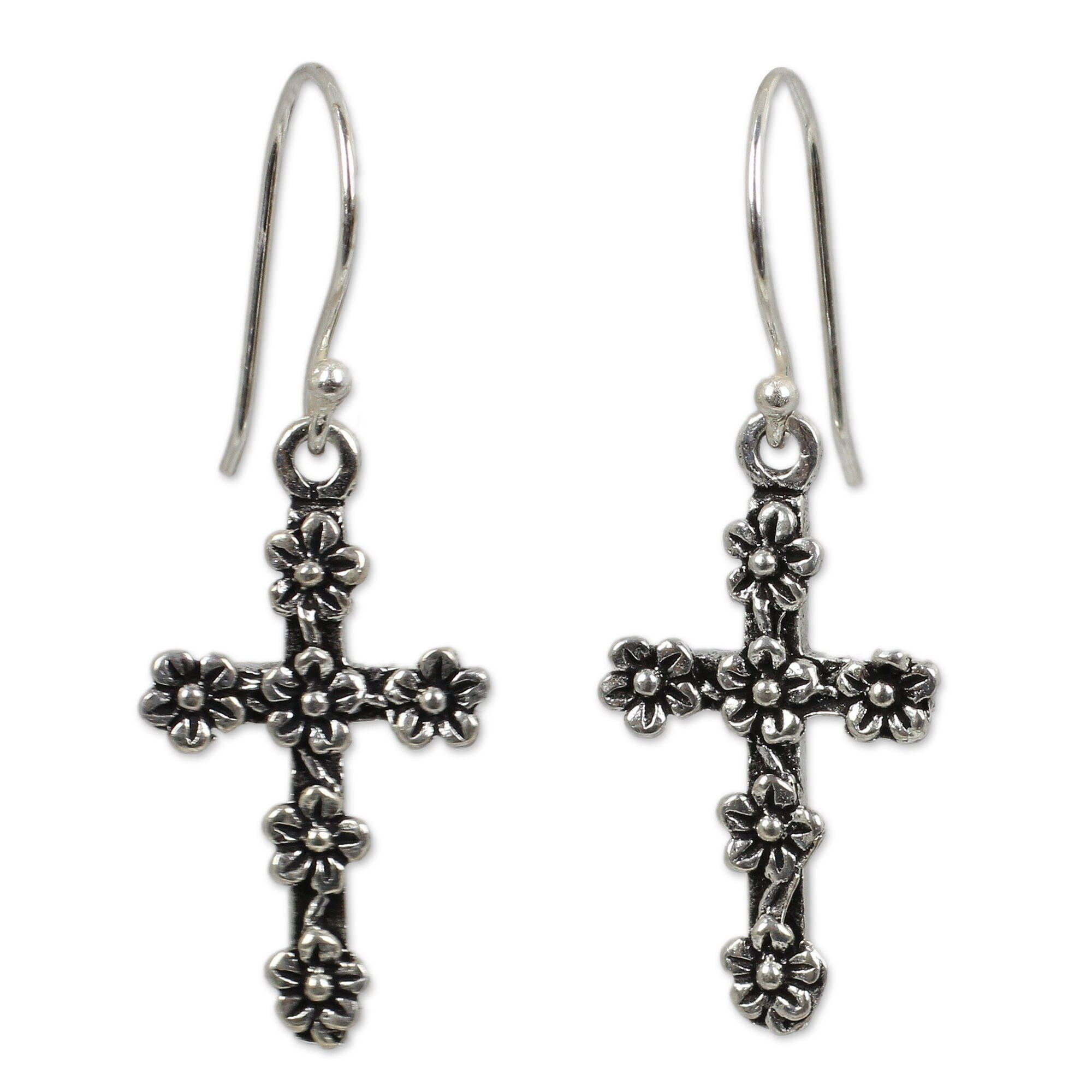 Sterling Silver Cross Earrings Religious Crosses