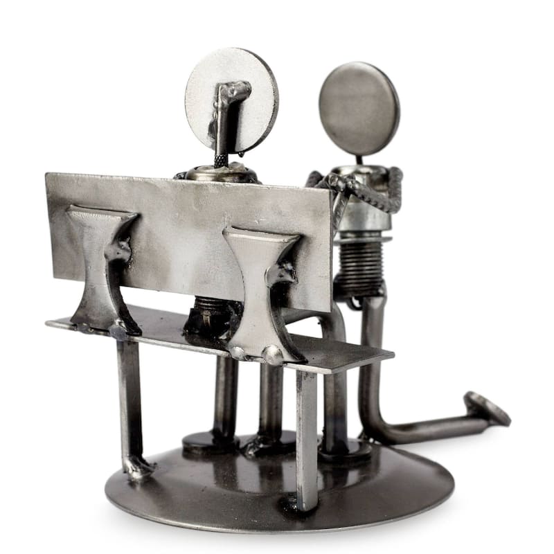 NOVICA Auto Parts 'Will You Marry Me?' Sculpture