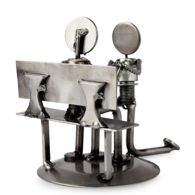 NOVICA Auto Parts 'Will You Marry Me?' Sculpture