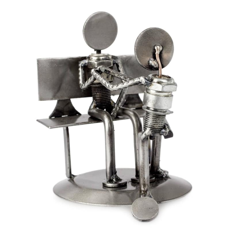 NOVICA Auto Parts 'Will You Marry Me?' Sculpture