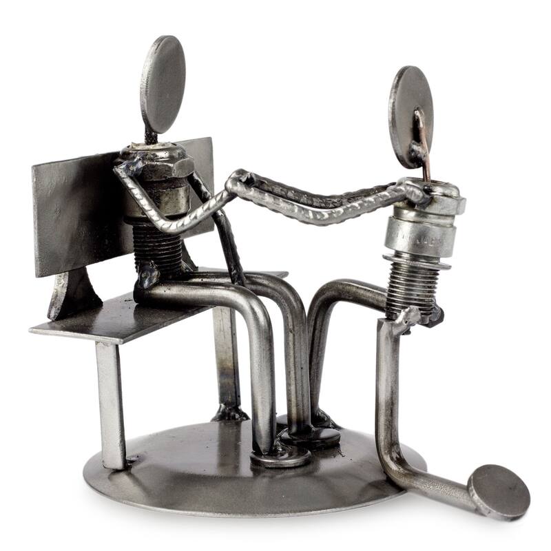 NOVICA Auto Parts 'Will You Marry Me?' Sculpture