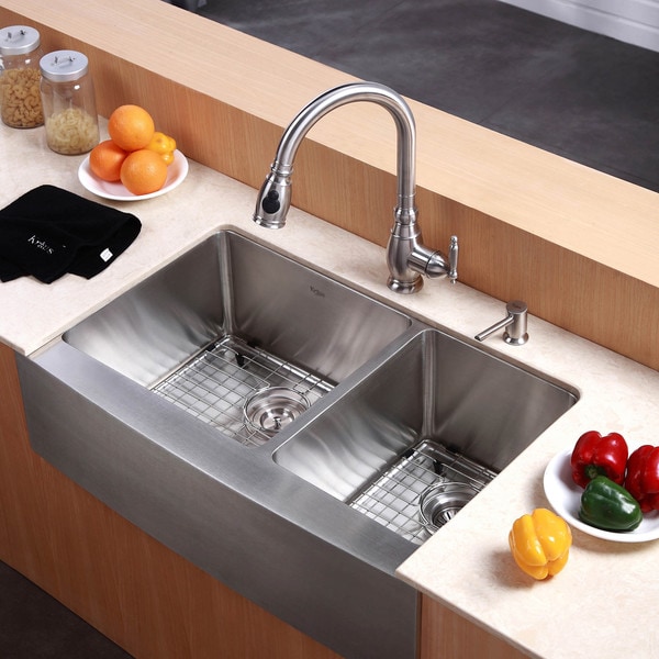 Kohler Sinks Stainless Kraus Stainless Steel Farmhouse Sink