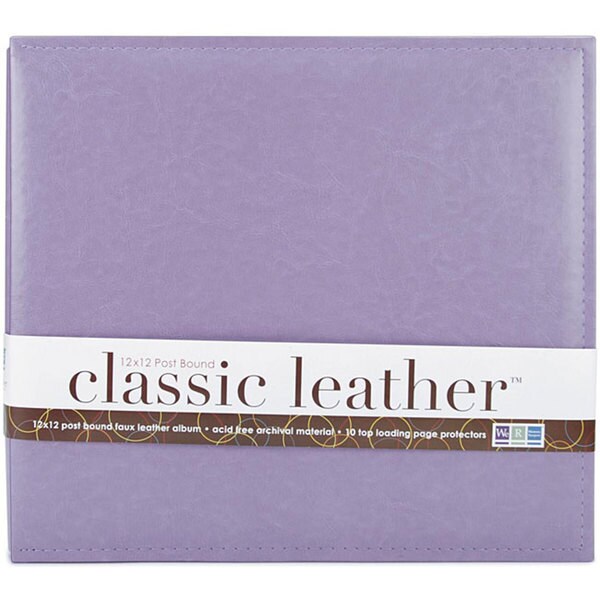 We R Classic Lilac 12x12 Leather Postbound Album - Bed Bath