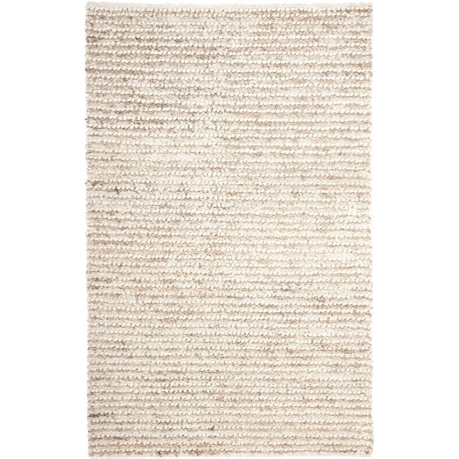 Hand woven Metro Ivory Shag Rug (6 X 9)