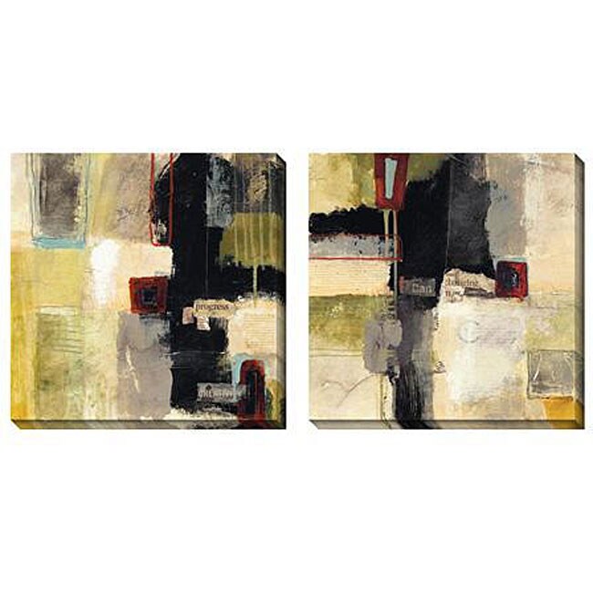 Gallery Direct Jane Bellows 'Progress' Oversized Canvas Art (Set of 2 ...