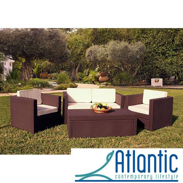 Shop Sanremo Brown 4 Piece Patio Furniture Set Overstock 4287284