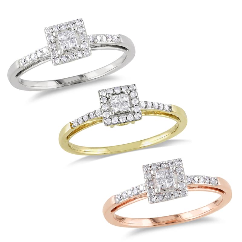 Miadora 10k Gold 1/5ct TDW Diamond Ring