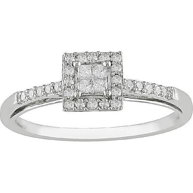 Miadora 10k Gold 1/5ct TDW Diamond Ring - 5 - White