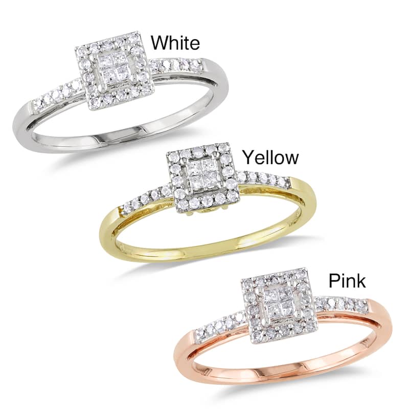 Miadora 10k Gold 1/5ct TDW Diamond Ring