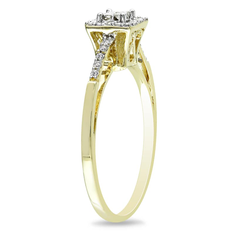 Miadora 10k Gold 1/5ct TDW Diamond Ring
