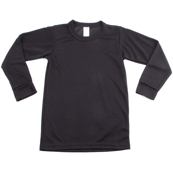 Kids' Midweight Thermal Crewneck Black Top Kenyon Kids' Athletic Clothing