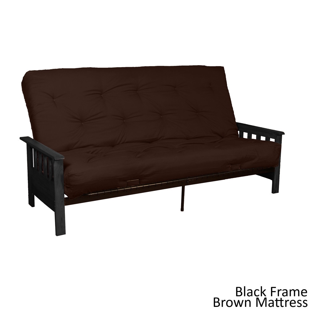 Epicfurnishings Provo Full Mission style Frame/ Mattress Futon Set Black Size Full