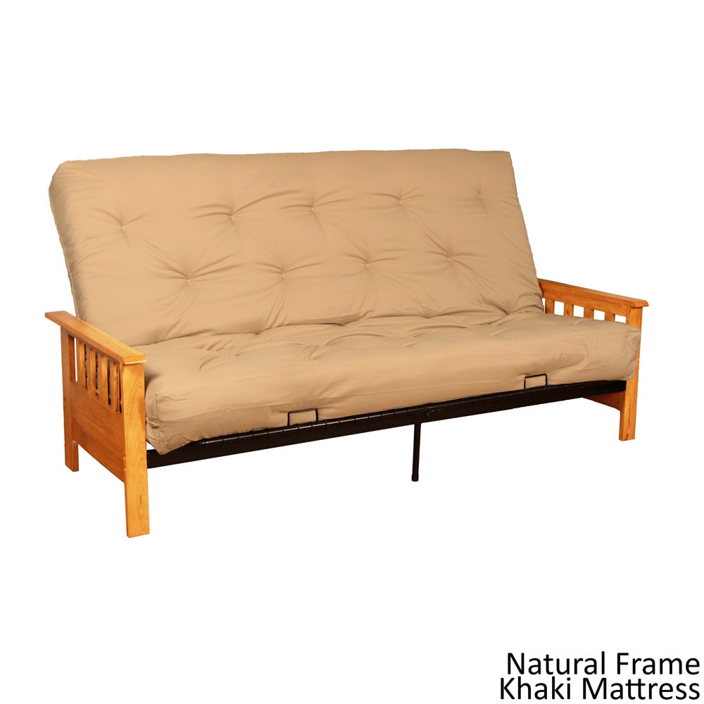 Epicfurnishings Provo Queen Mission style Frame/ Mattress Futon Set Tan Size Full