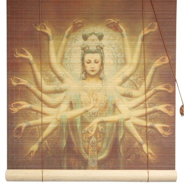 Thousand Arm Kwan Yin 36 inch Bamboo Blind (China)