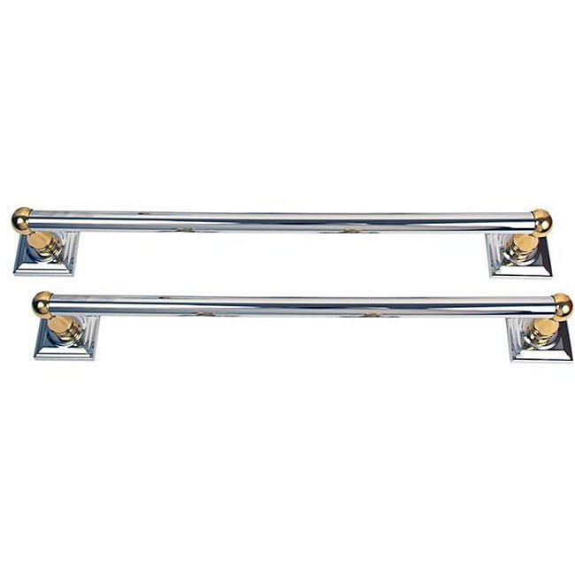 Moen Monaco Chrome And Brass 2 piece 18 inch Towel Bar Set