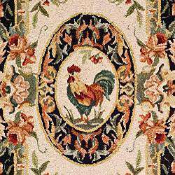 Safavieh Hand-hooked Rooster Ivory/ Black Wool Runner (3' x 10') - Free ...