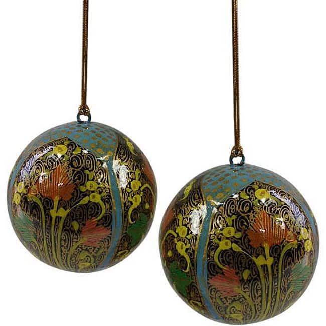 Set of Two Blue Hope Ornaments (India)