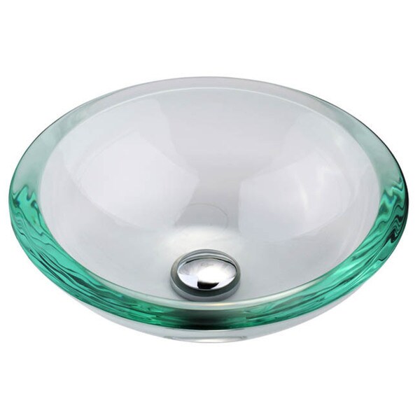 KRAUS 34 mm Thick Glass Vessel Sink in Clear