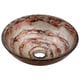 preview thumbnail 7 of 6, KRAUS 16 1/2 inch Brown Round Glass Vessel Bathroom Sink Sink only