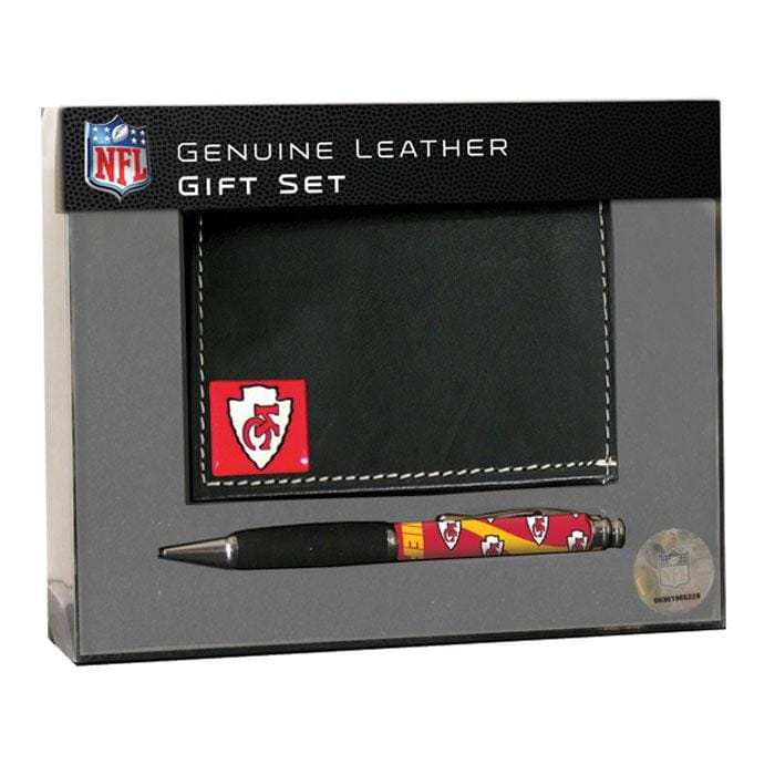 Kansas City Chiefs Tri fold Wallet and Pen Gift Set Football