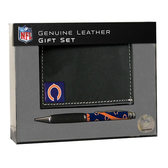 Chicago Bears Tri fold Wallet and Pen Gift Set Football