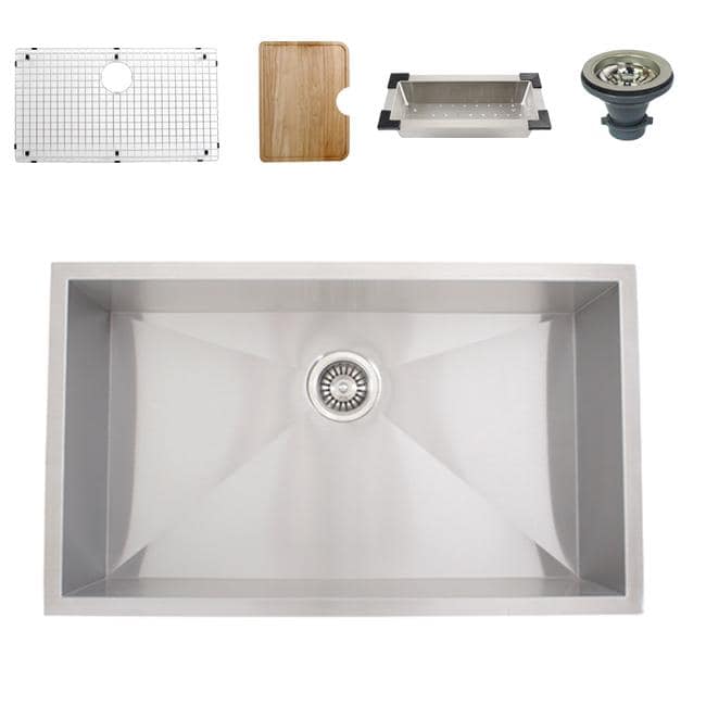 Ticor Stainless Steel 16 gauge Square Undermount Kitchen Sink