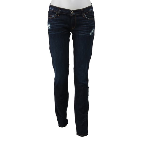 Shop Rich & Skinny Women's Dark Wash Distressed Slim Leg Jeans - Free ...